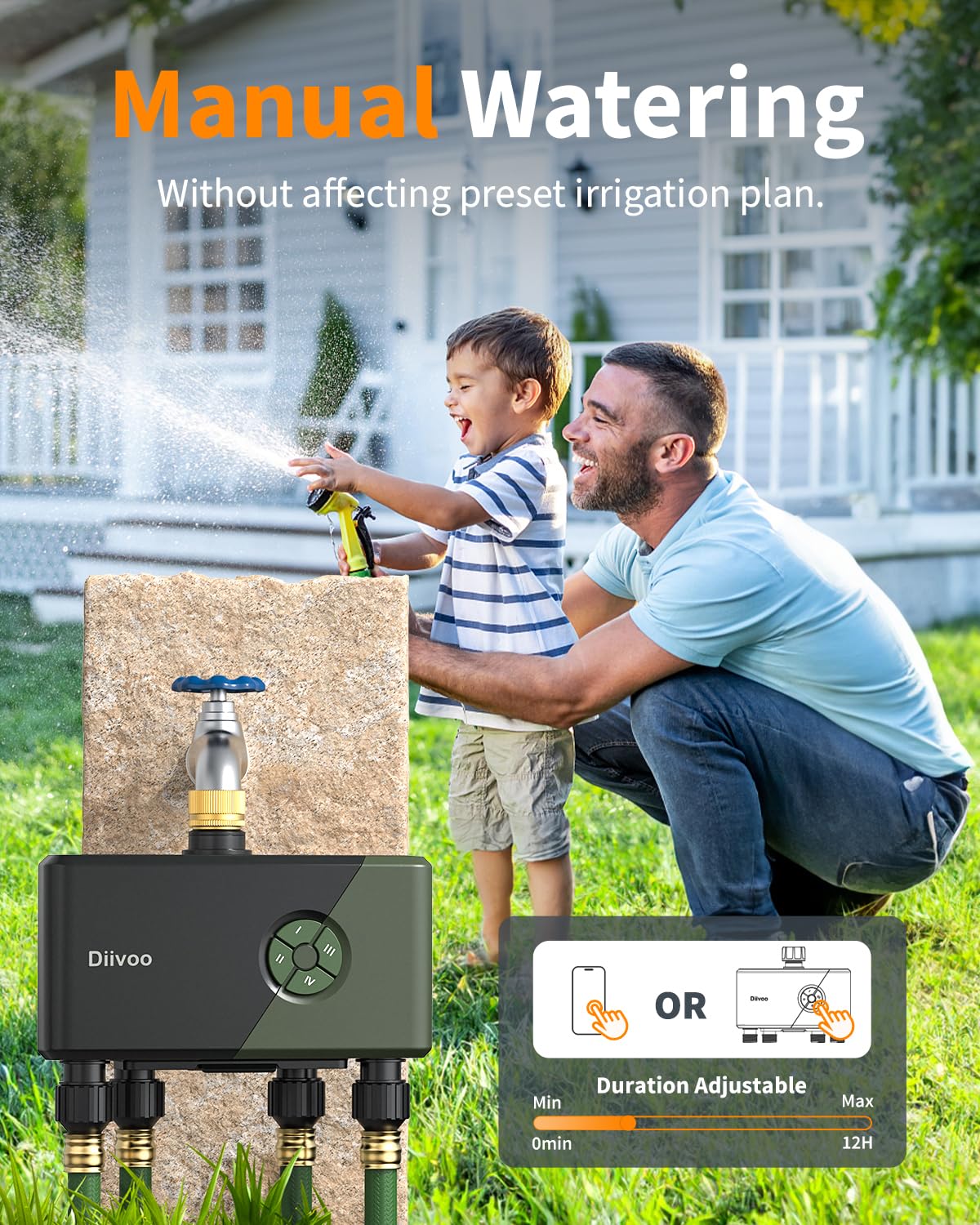 Diivoo mist mode for delicate plants in action