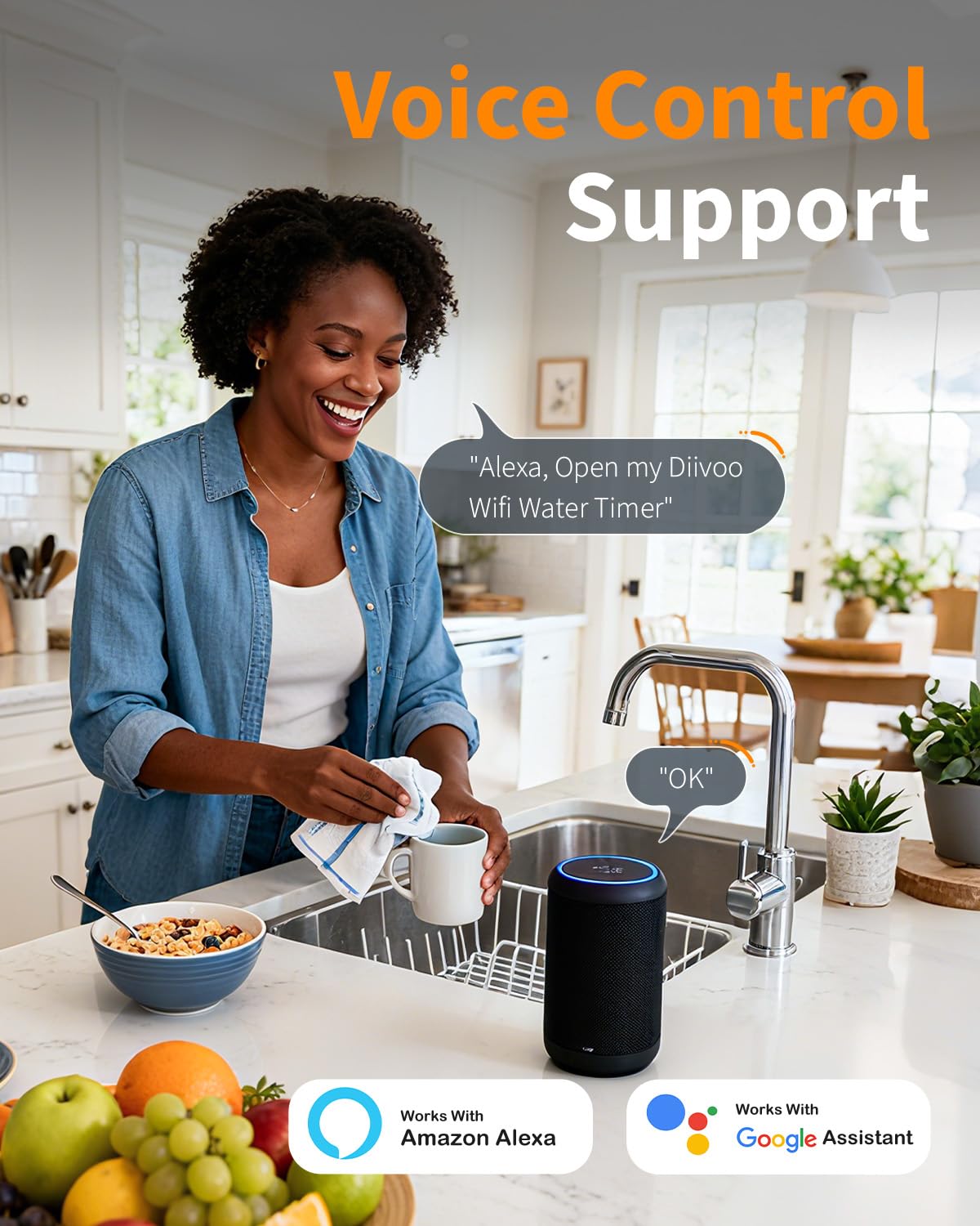 Diivoo mist mode for outdoor cooling and dust reduction.