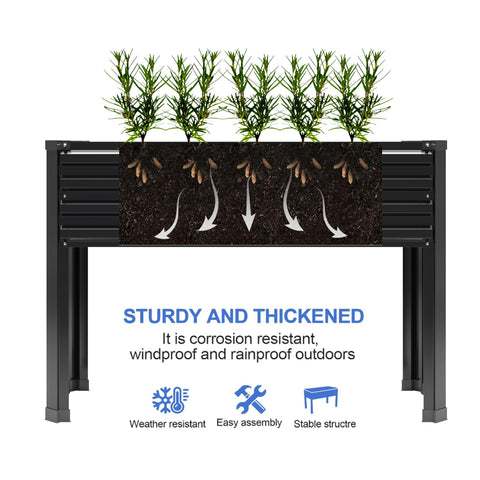 DIIYIV sturdy raised bed supports heavy soil and plants up to 300 pounds.