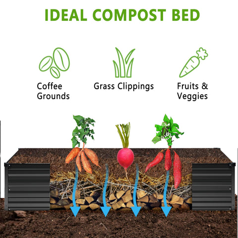 DIIYIV galvanized bed with corner pads for safe setup.