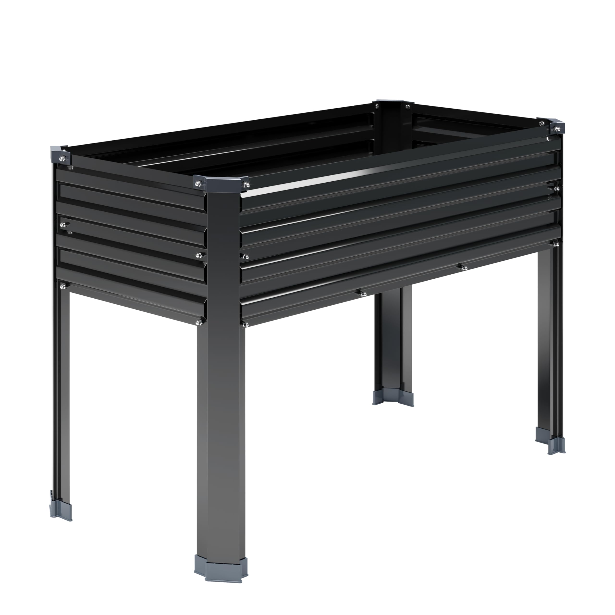 DIIYIV galvanized raised garden bed with legs for stable, spacious planting.