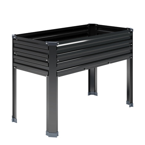 DIIYIV galvanized raised garden bed with legs for stable, spacious planting.