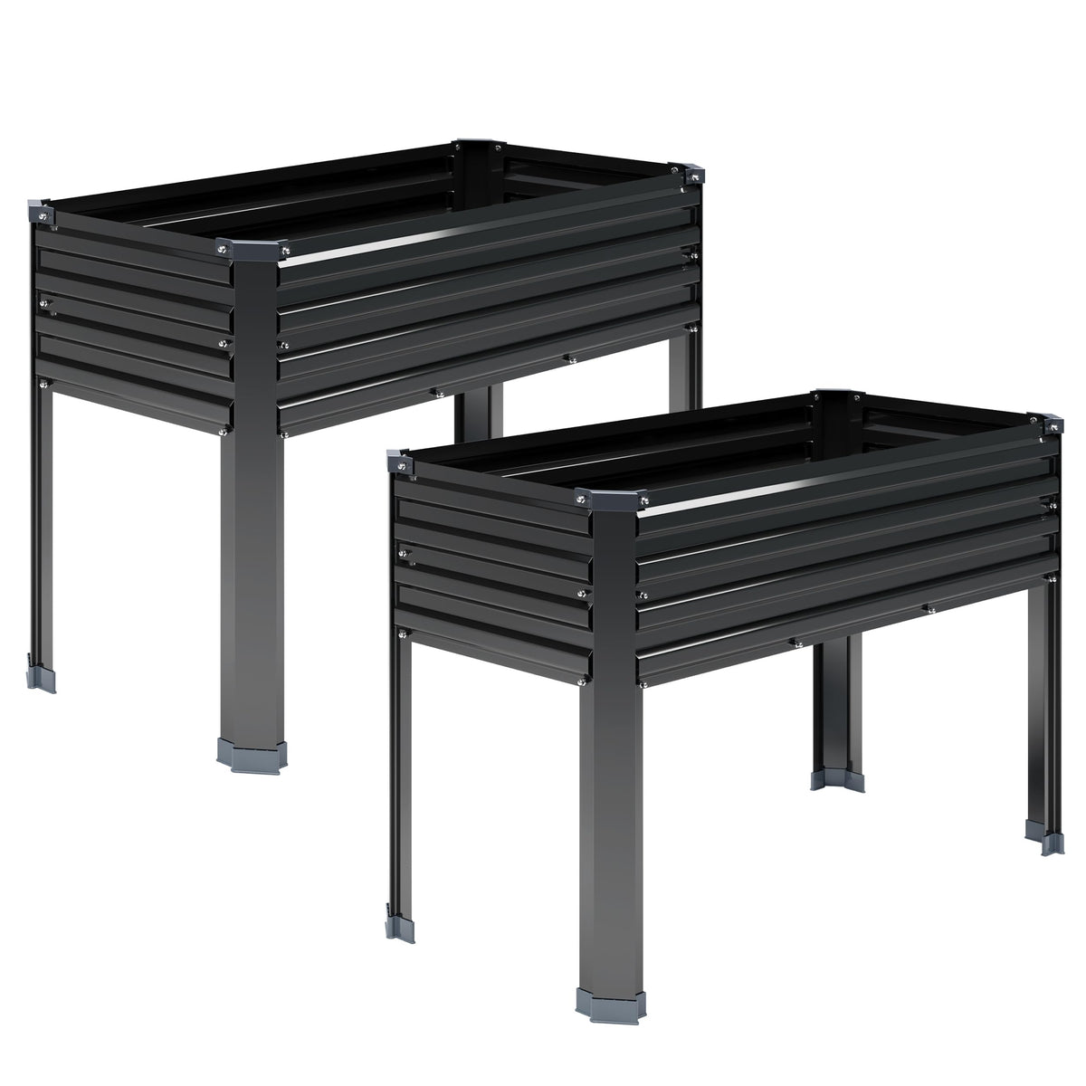 DIIYIV galvanized raised garden bed with legs for easy elevated planting in any outdoor space.