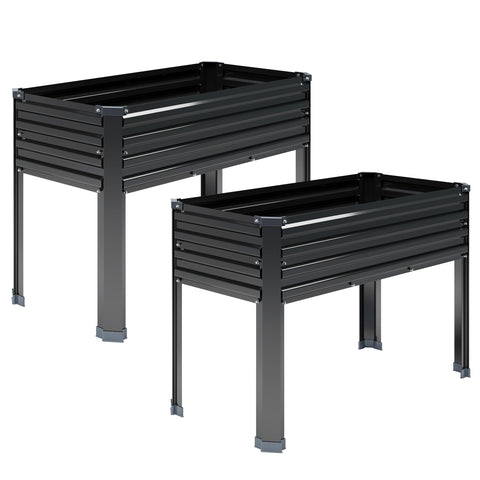 DIIYIV galvanized raised garden bed with legs for easy elevated planting in any outdoor space.