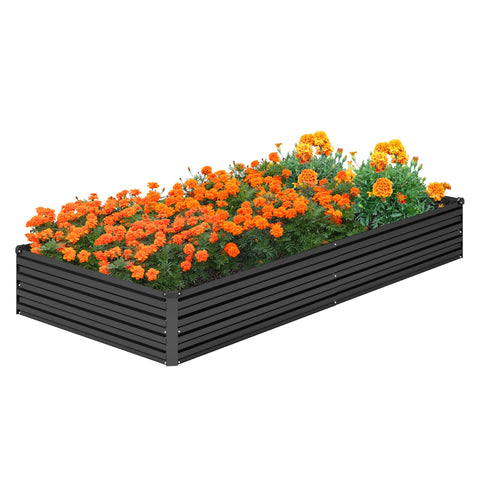 DIIYIV garden bed in modern setting enhances yard aesthetics.