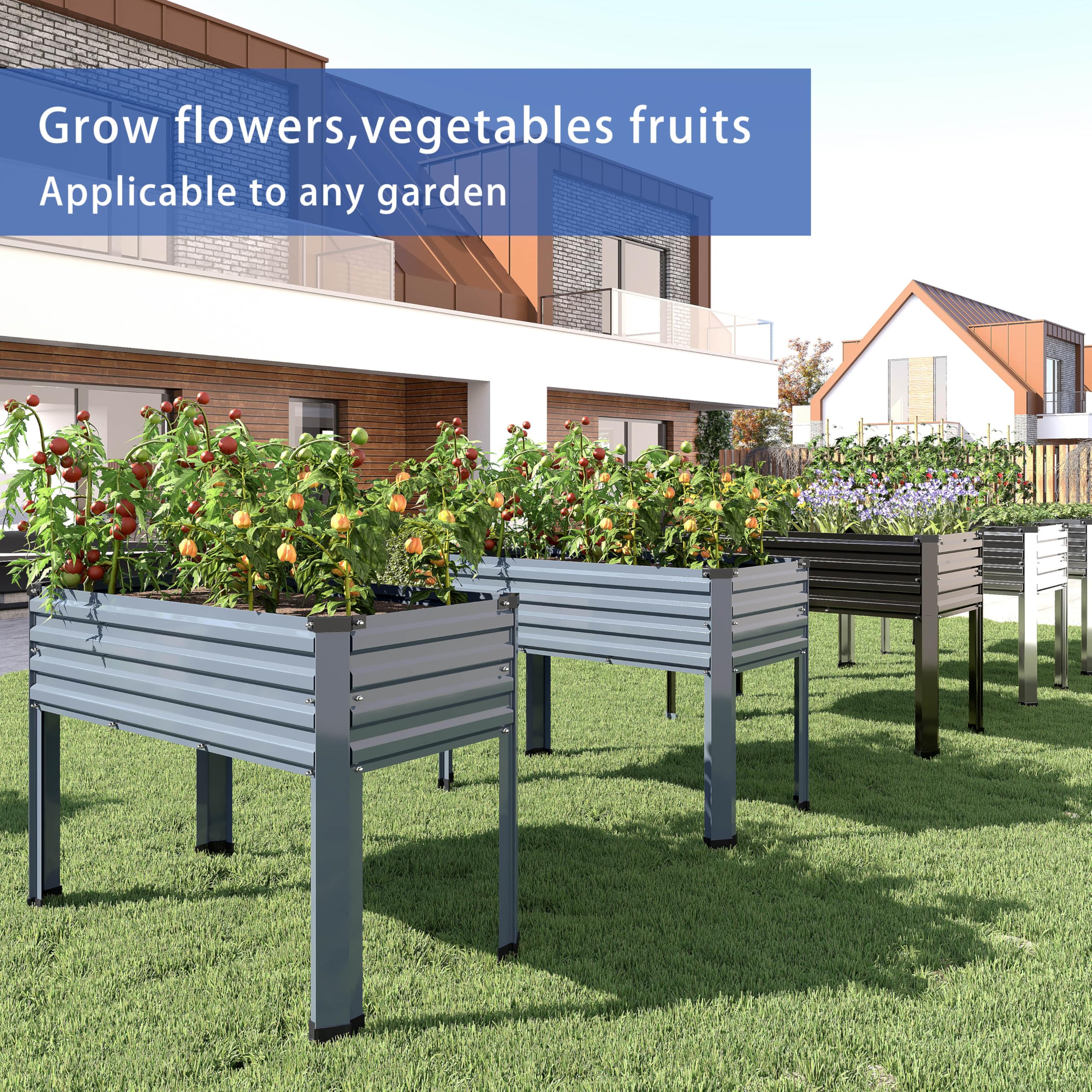 DIIYIV outdoor planters suit backyards, balconies, patios for flexible growing options.