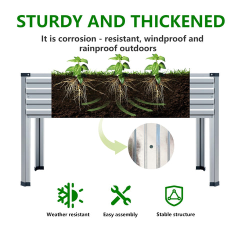 DIIYIV raised garden bed with safety corner pads for safe gardening.