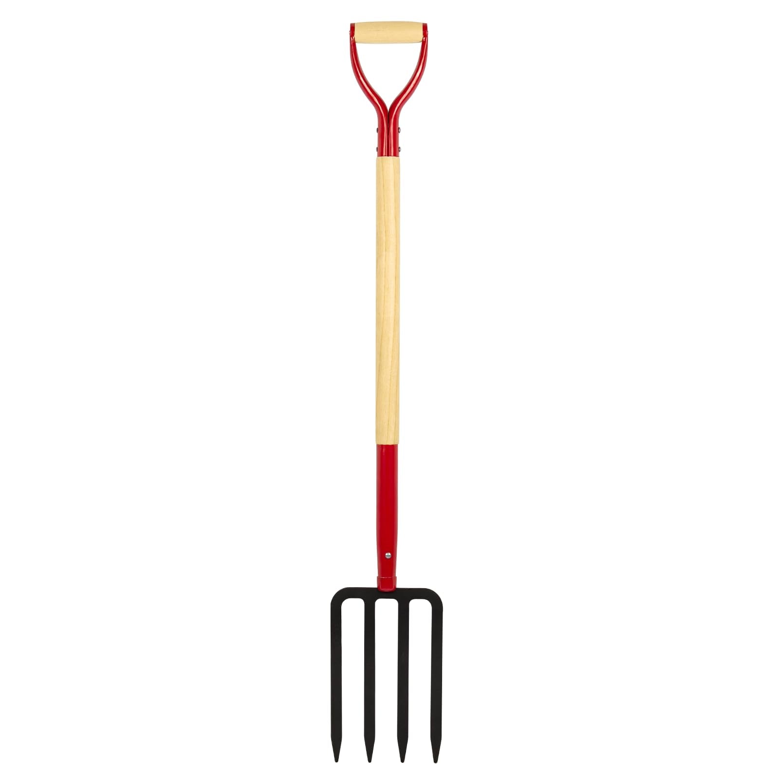 Dikuyeel garden fork with four tines for efficient soil turning and digging.