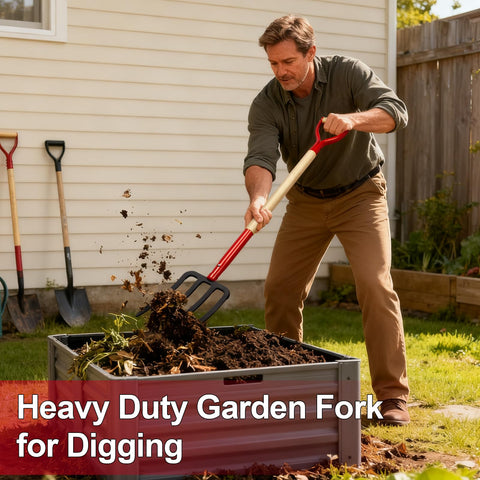 Dikuyeel fork with anti-rust coating resists soil acidity and corrosion.