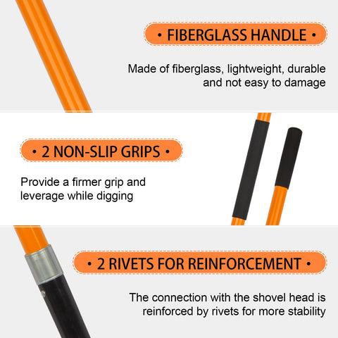 Dikuyeel shovel features rust-resistant coating for outdoor use