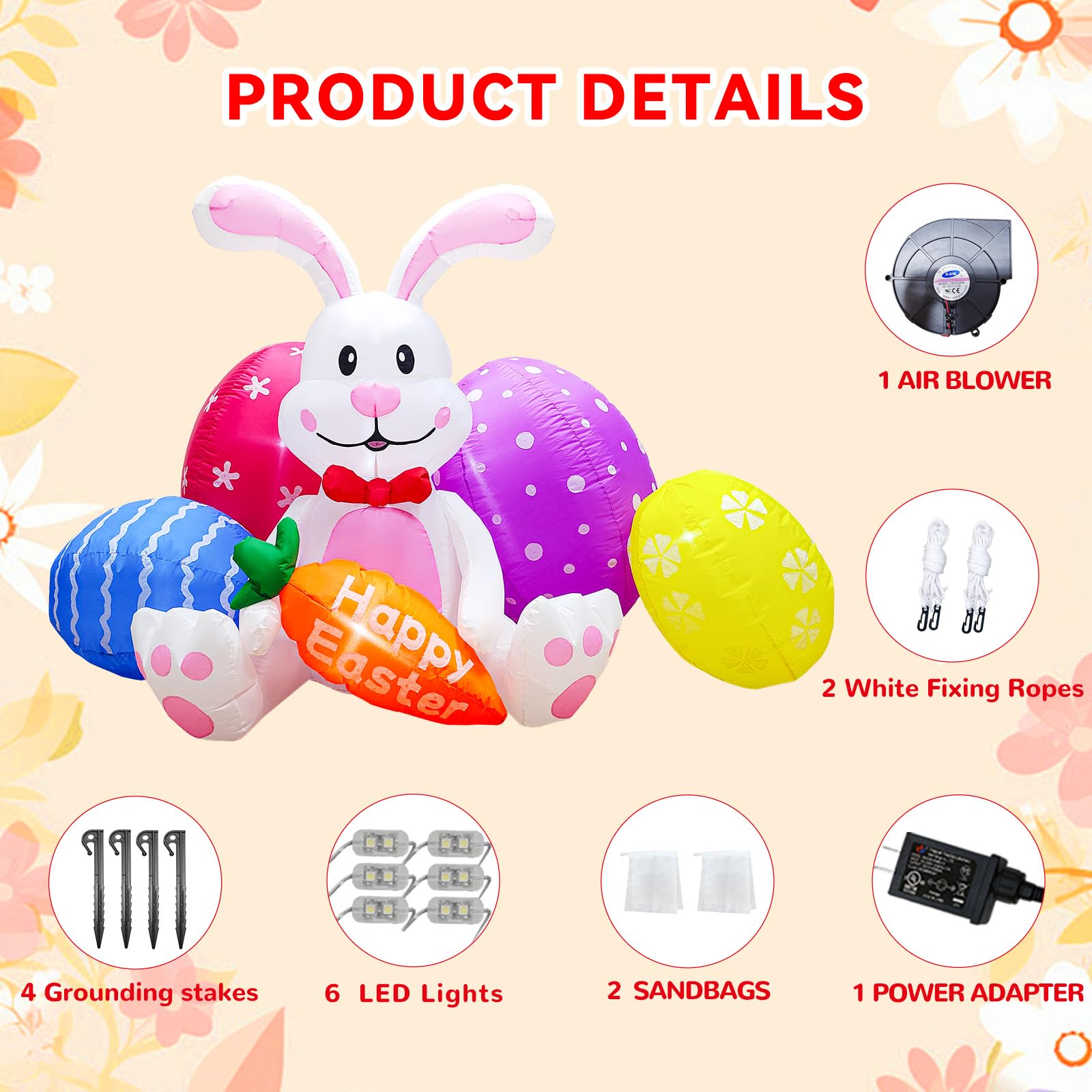 DILENK Easter inflatable chick adds color and whimsy to outdoor decor