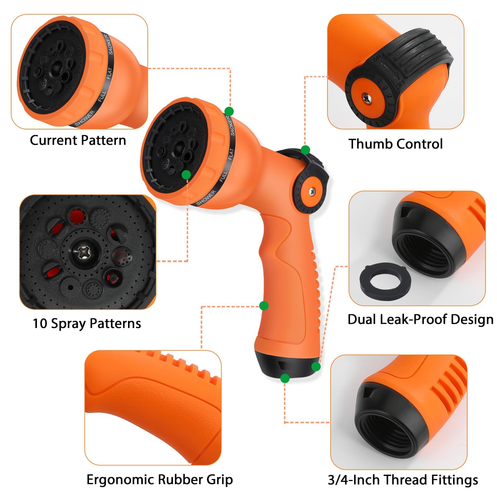 Dileogo leak-proof sprayer fits standard hoses to keep clothes dry.