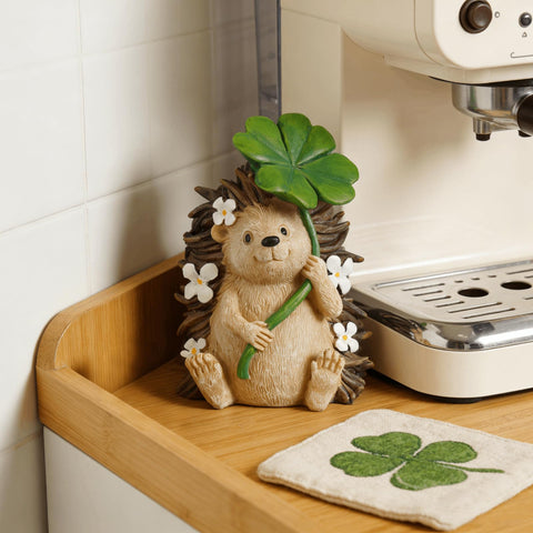 DiliComing compact hedgehog figurine fits desks and shelves