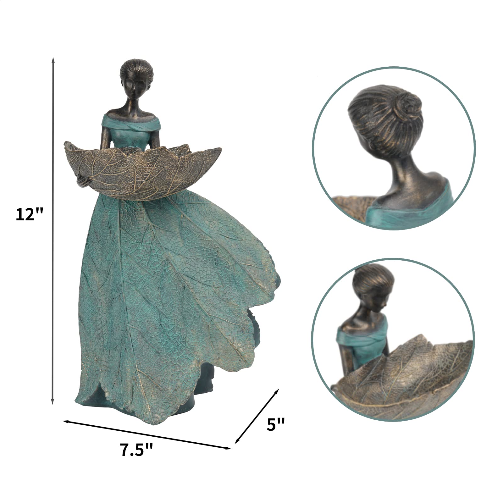 DiliComing small shelf decor fairy statue elevates desktop or console styling.