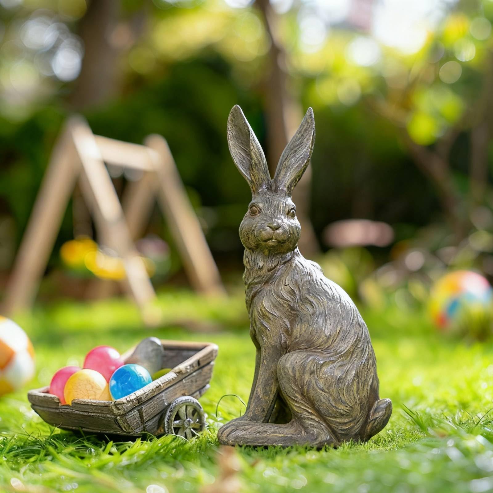 DiliComing walking rabbit garden ornament adds motion-inspired charm to paths.