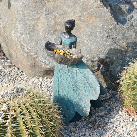 DiliComing weatherproof fairy statue endures seasonal conditions with charm.