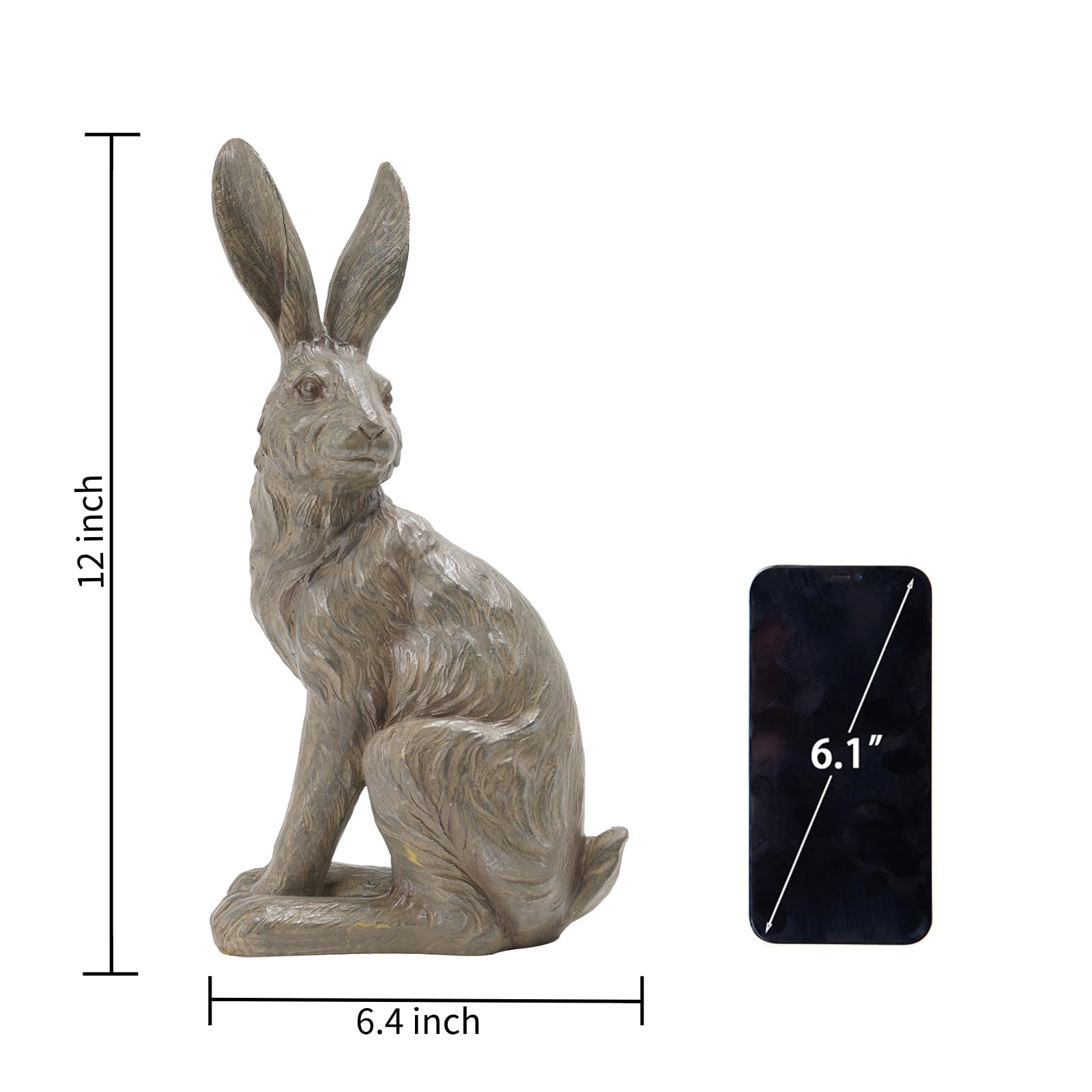 DiliComing weatherproof rabbit statue stays vibrant through sun and rain.