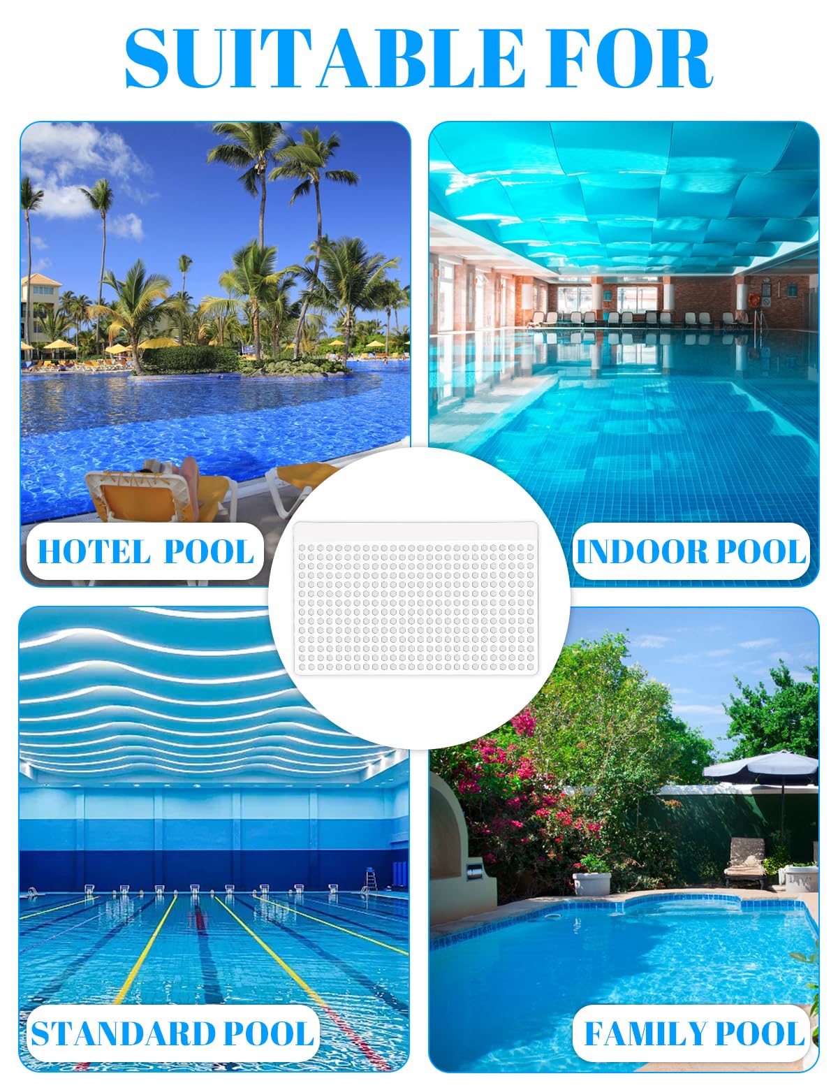 Diltik UV-resistant plastic withstands seasonal sun exposure and pool use.