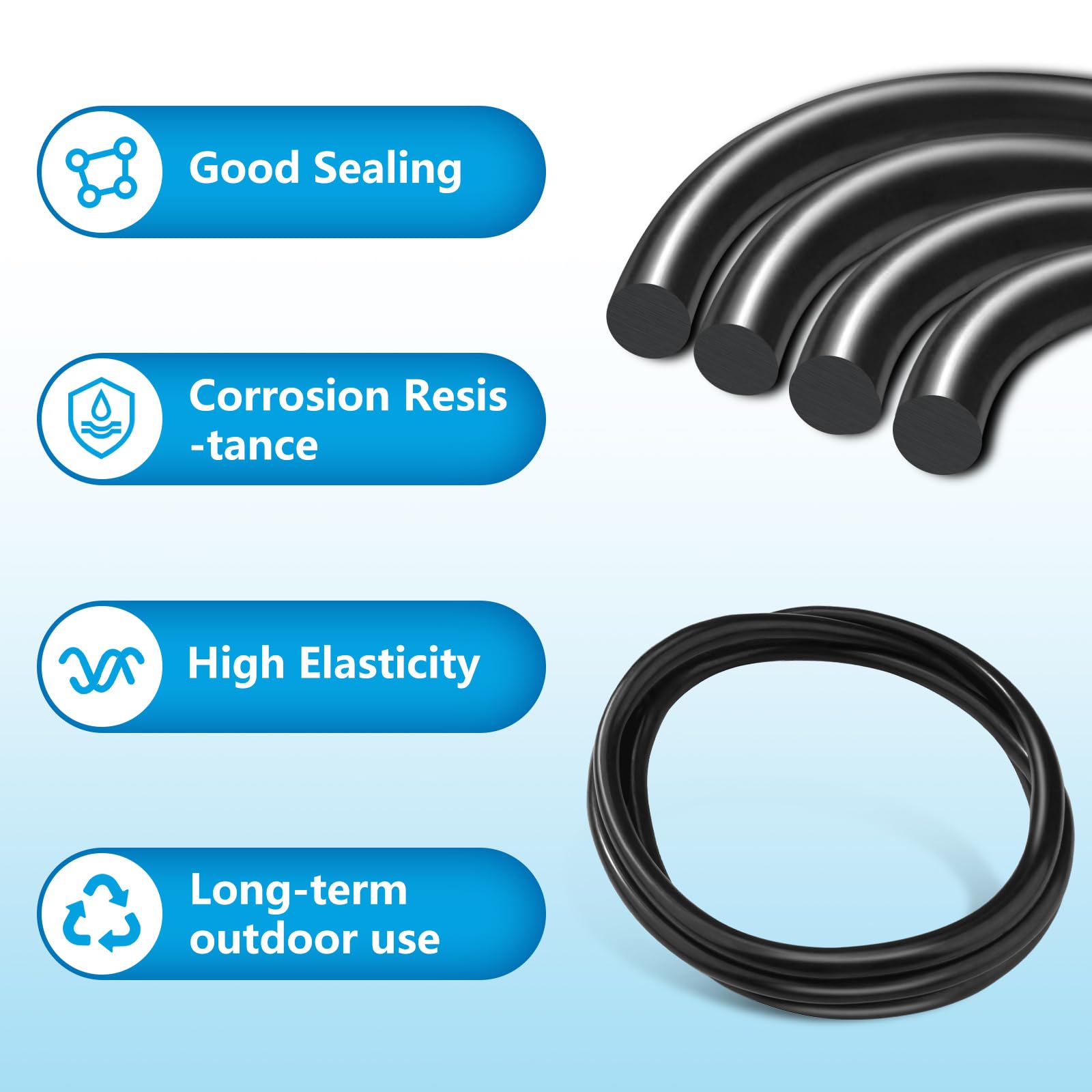 Dimakung 25.31 inch inner diameter o-ring simplifies replacement tasks.