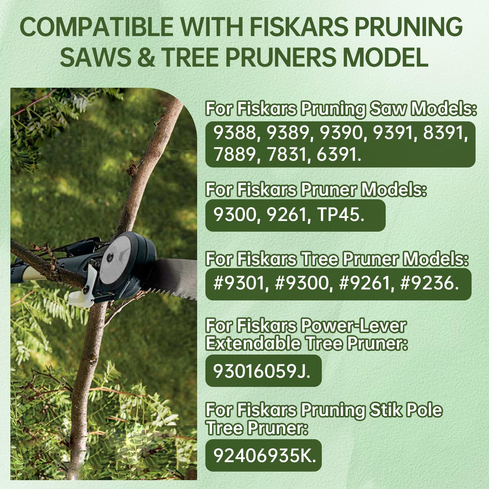 Dimakung extendable-pruner-fitment demonstrates Fiskars compatibility.