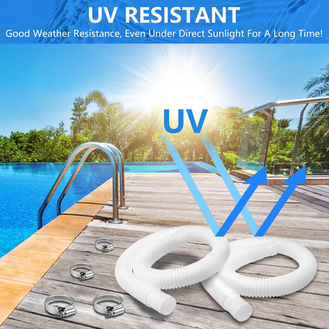 Dimakung hose compatibility with Intex, Coleman, and Summer Waves systems.