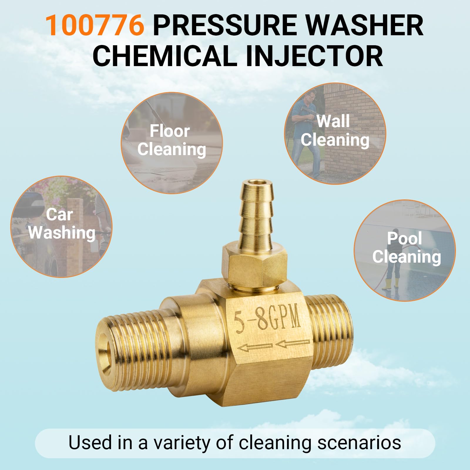 Dimakung brass injector in action on a metal surface.