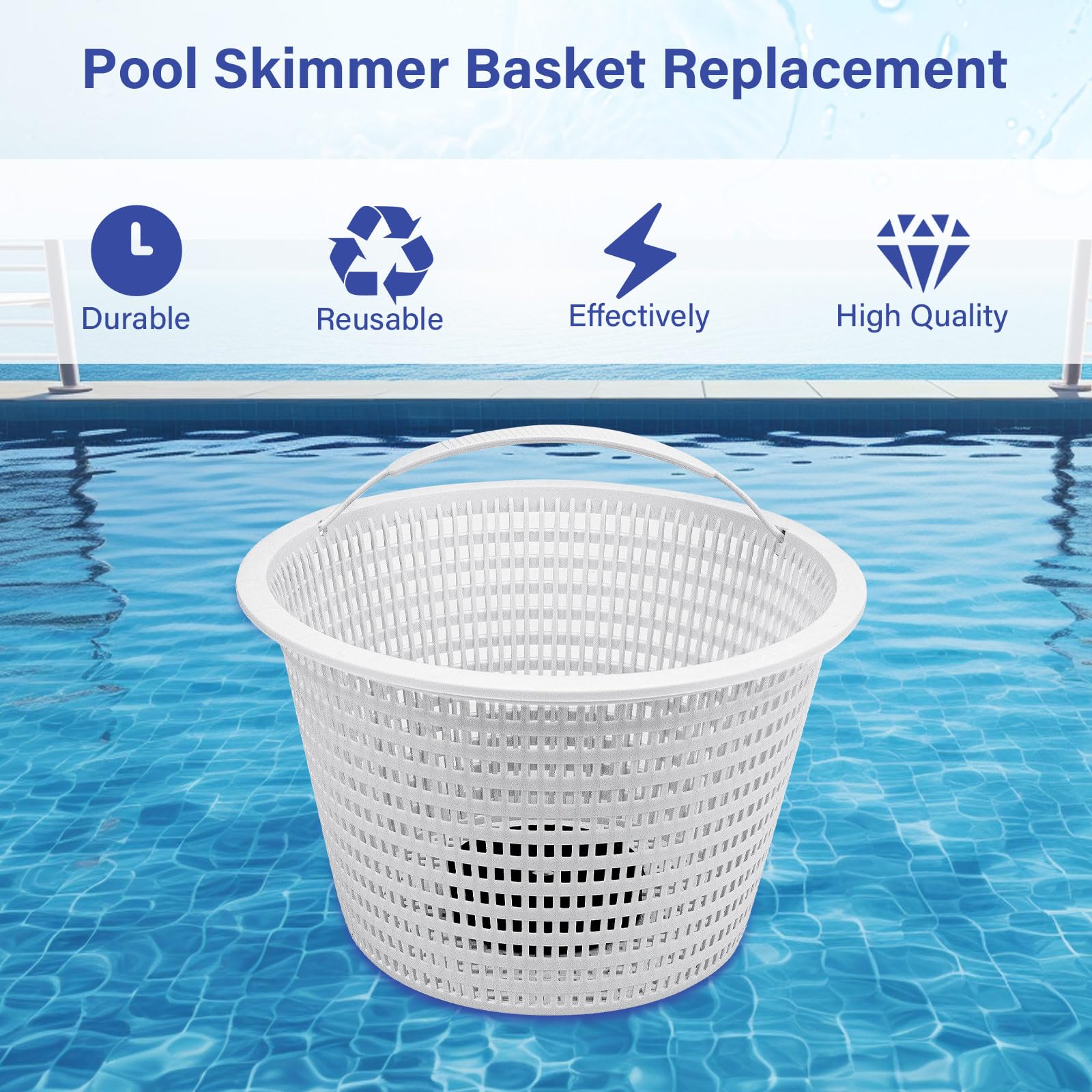 Dimakung inground pool filter basket designed to reduce clogs