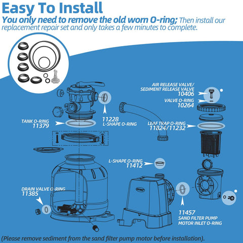 Dimakung leaf trap O-ring another seal ensures secure filter assembly.