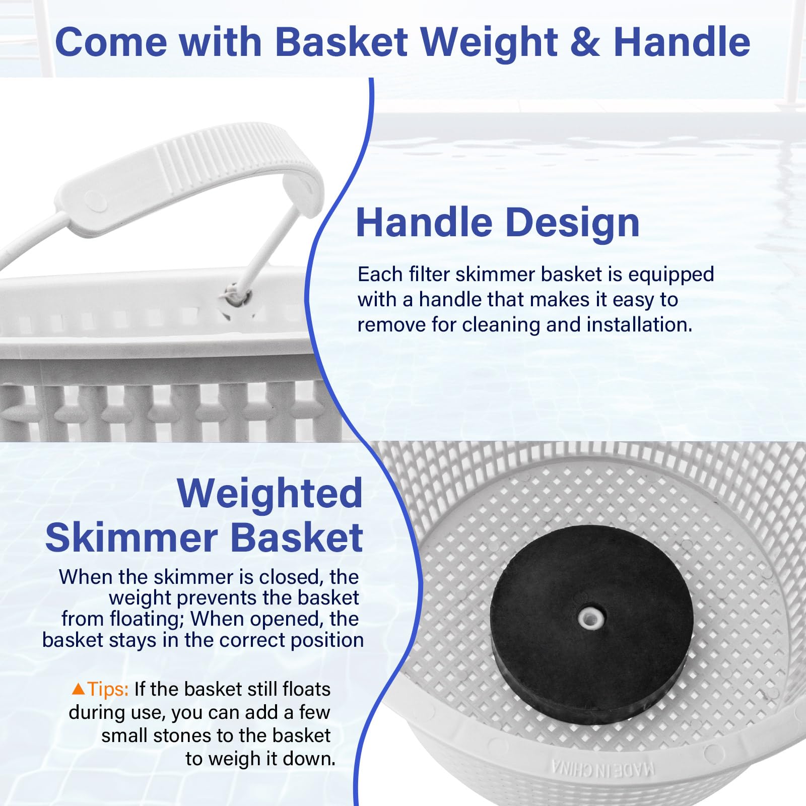 Dimakung skimmer basket compatible with Pentair U-3 08650-0007 system