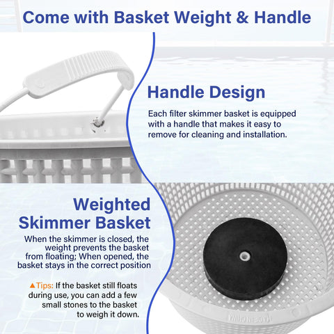 Dimakung skimmer basket compatible with Pentair U-3 08650-0007 system