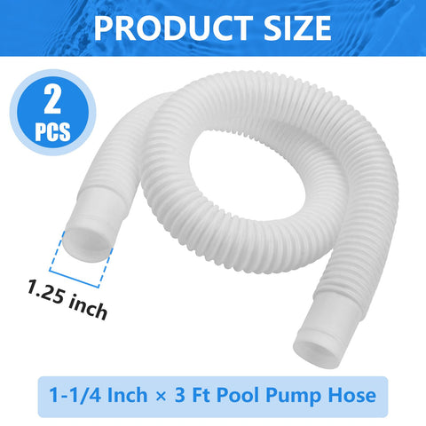Dimakung 1.25 inch pool hose aligns with standard fittings for easy replacement.