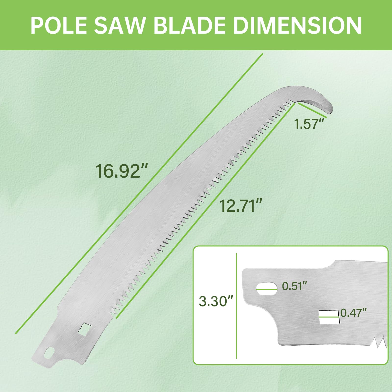 Dimakung pruning blade close-up showing staggered teeth design