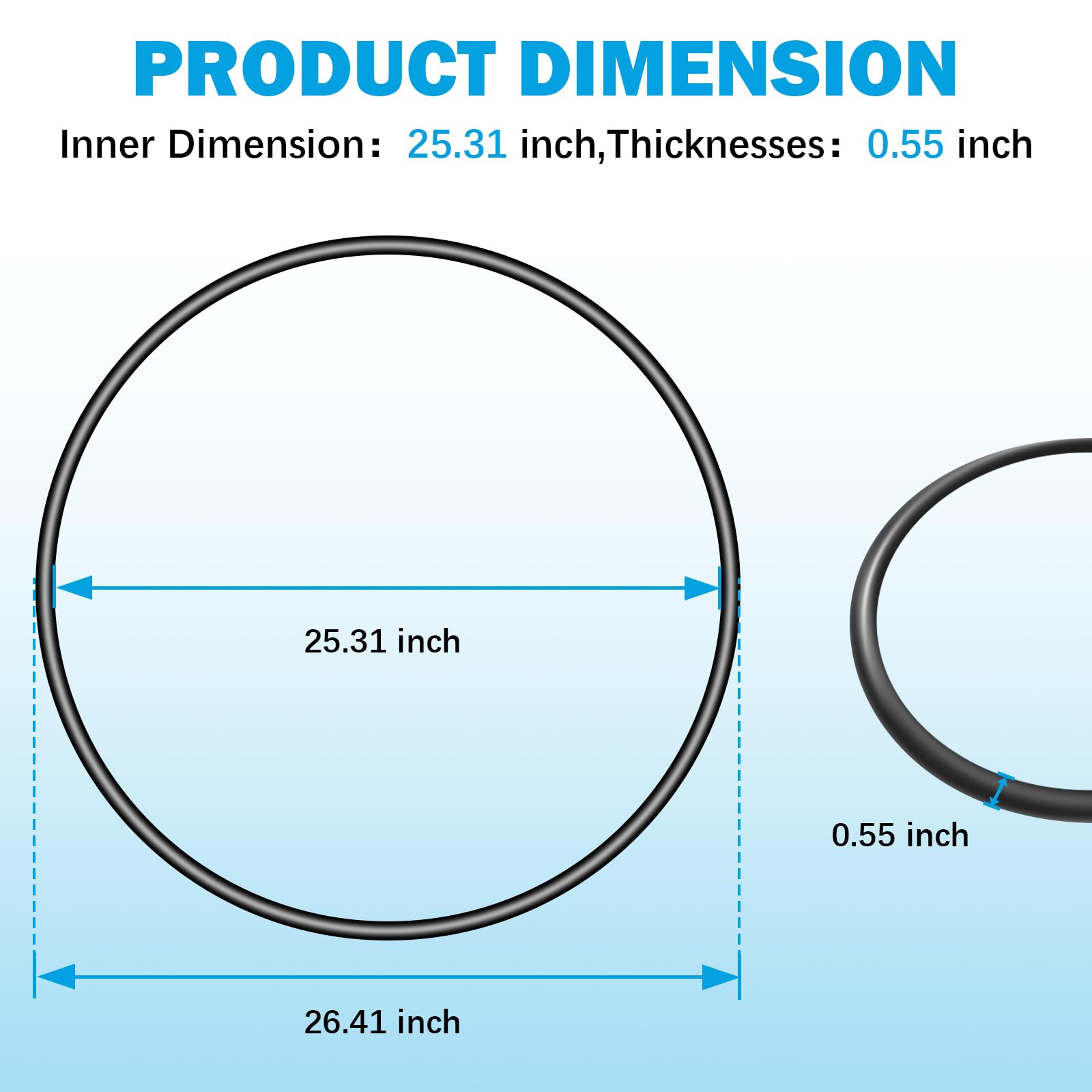 Dimakung compatible o-ring for S8M500 and S8M150 ensures reliable sealing.