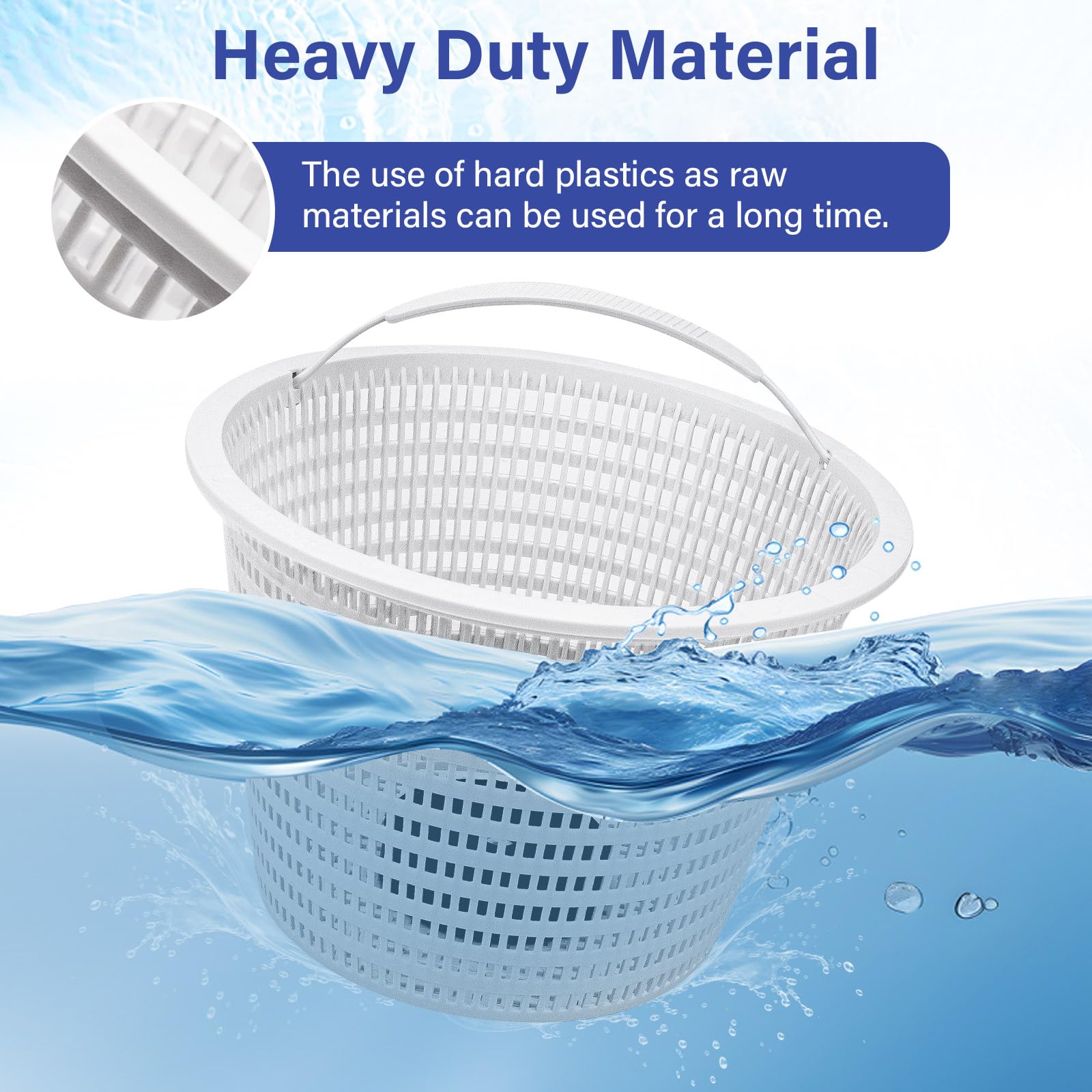 Dimakung skimmer basket with handle for easy removal and cleaning