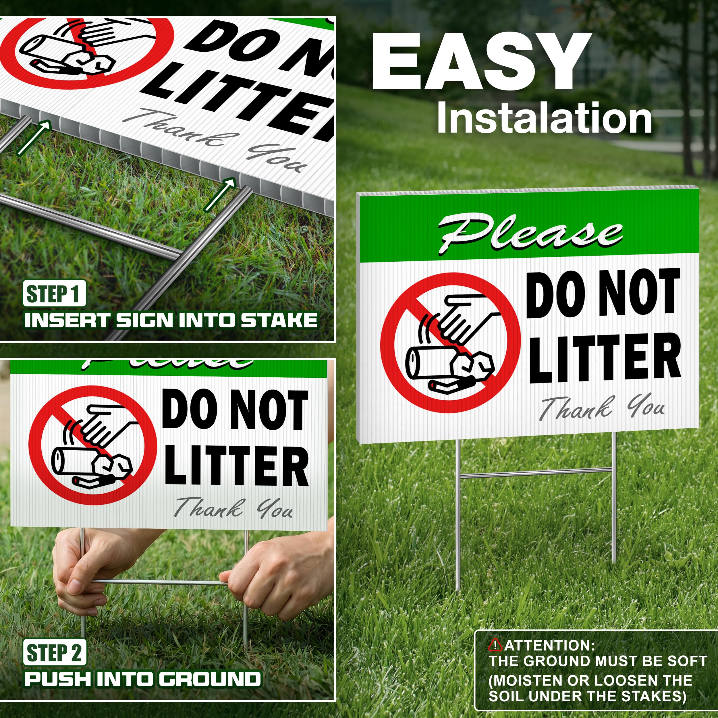 DIMARONGTON clear anti-litter message visible from multiple directions.