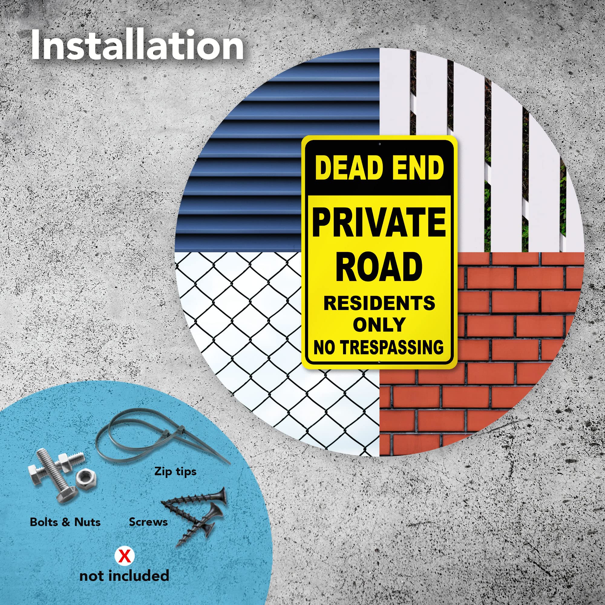 Dimarongton bold visibility sign helps enforce no trespass rules safely