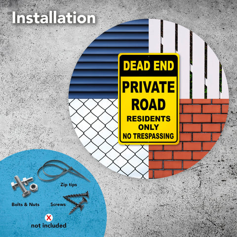 Dimarongton bold visibility sign helps enforce no trespass rules safely