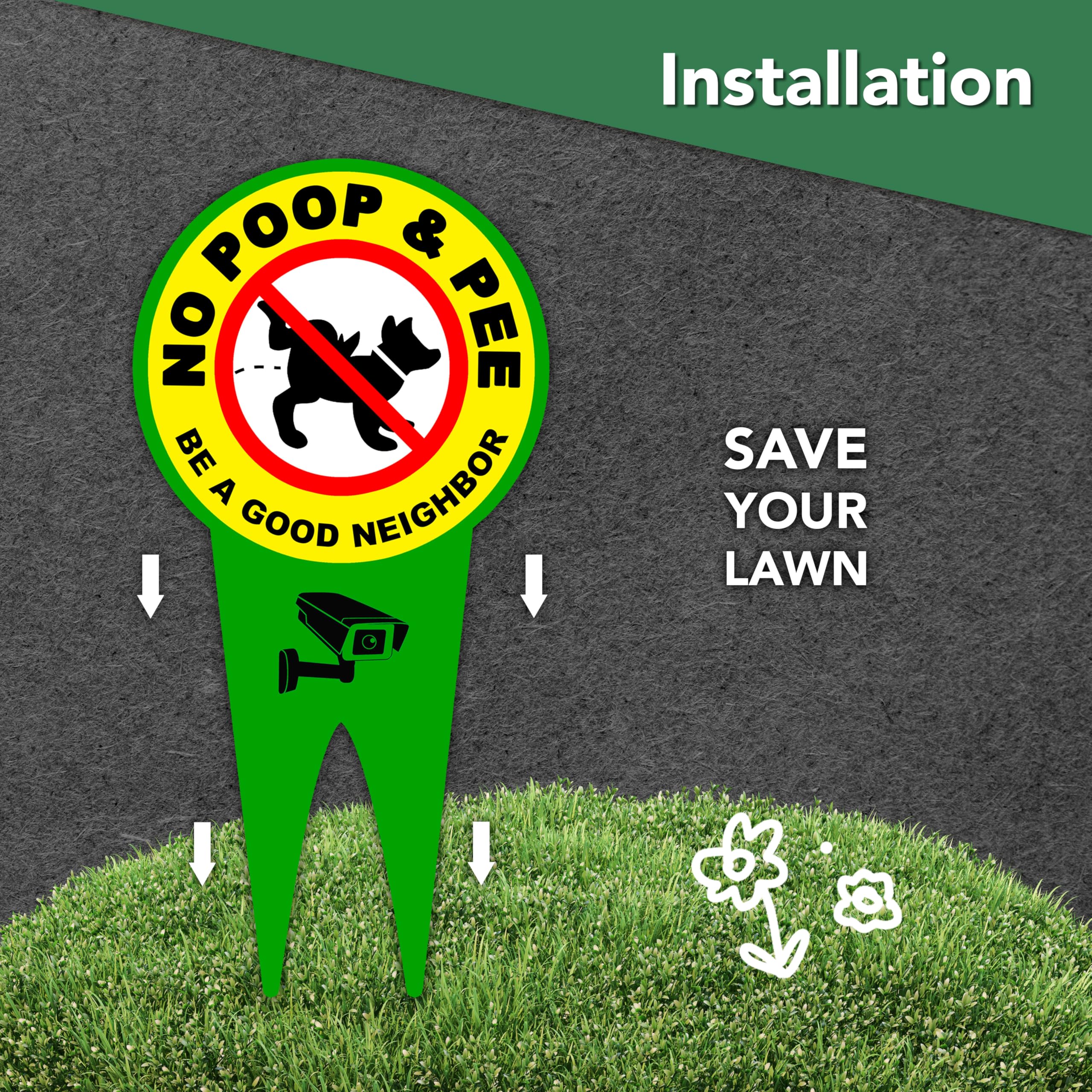 DIMARONGTON clear message to keep dogs off the lawn.