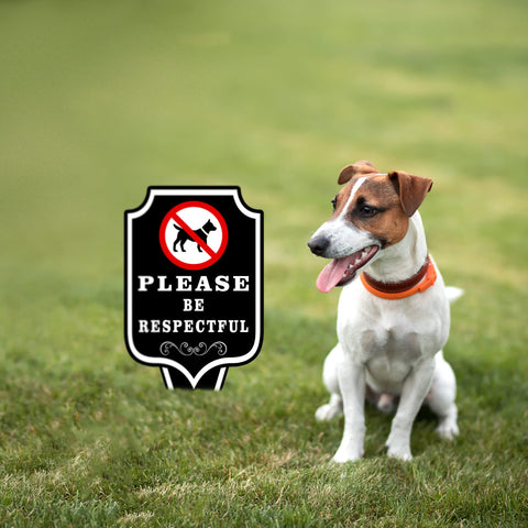 DIMARONGTON Clear Polite Message Sign to deter unwanted pet activity.