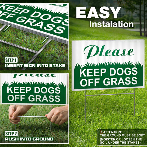 DIMARONGTON clear visibility yard sign aids quick recognition from sidewalks and walkways.