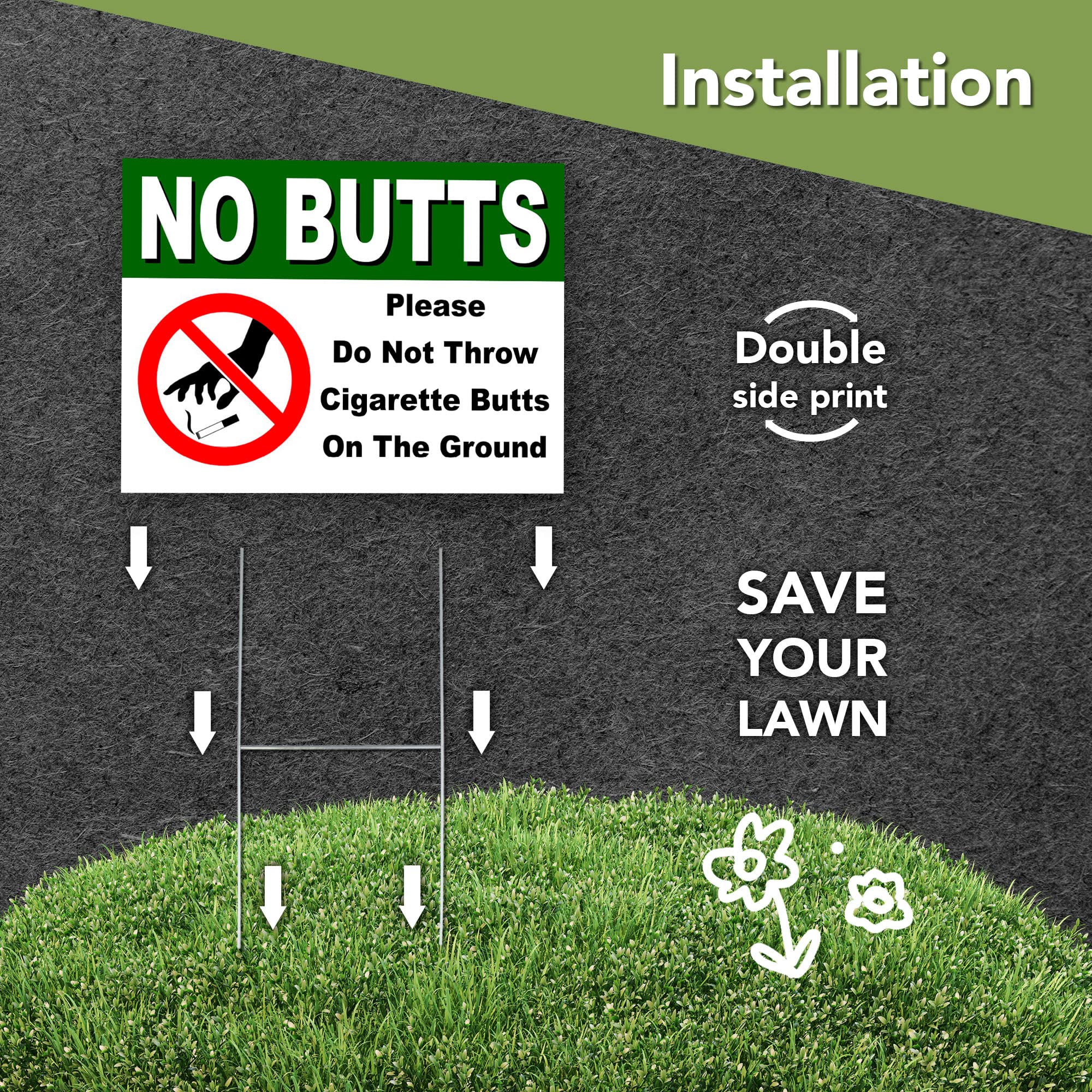 DIMARONGTON coroplast material withstands wind and rain, ideal for year-round outdoor spaces.