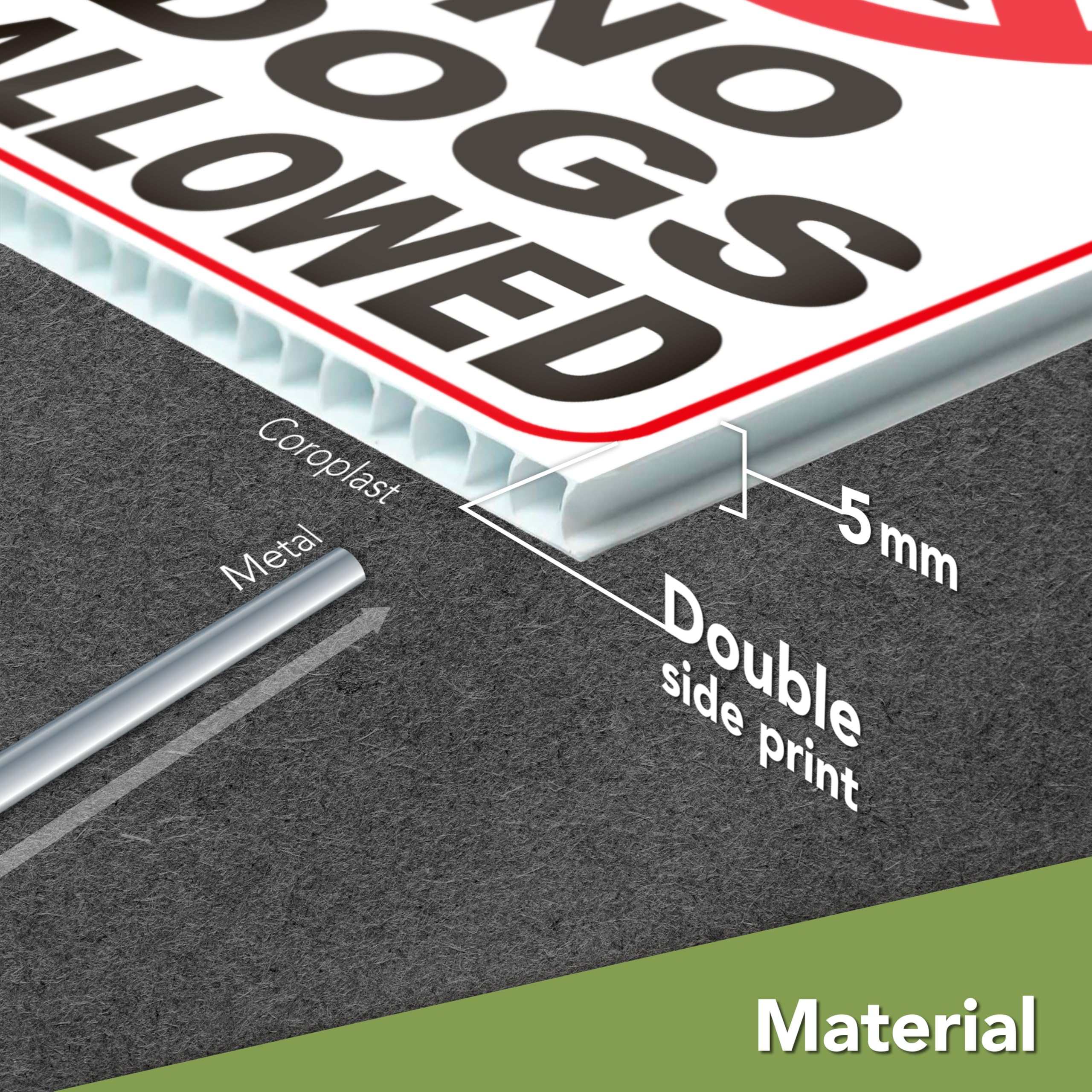 DIMARONGTON weatherproof coroplast sign boosts yard visibility in any weather.