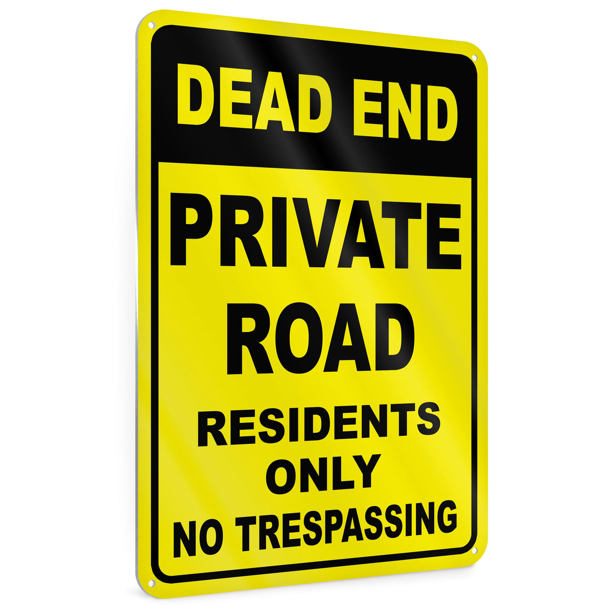 Dimarongton dead end sign 8x12 aluminum for clear private road signaling