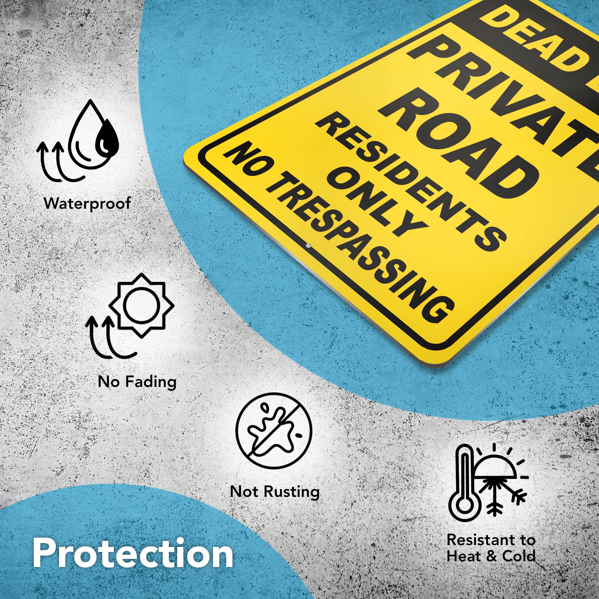 DIMARONGTON Dead End Sign 8x12 in use on a post shows durable weatherproof construction