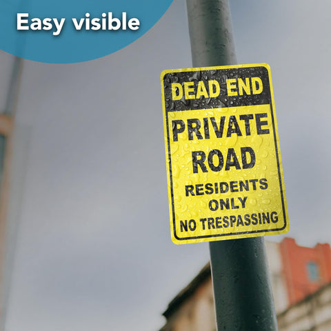 DIMARONGTON Dead End Sign 8x12 protective film note indicates packaging and prep