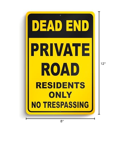 DIMARONGTON Dead End Sign 8x12 weatherproof aluminum suitable for outdoor use