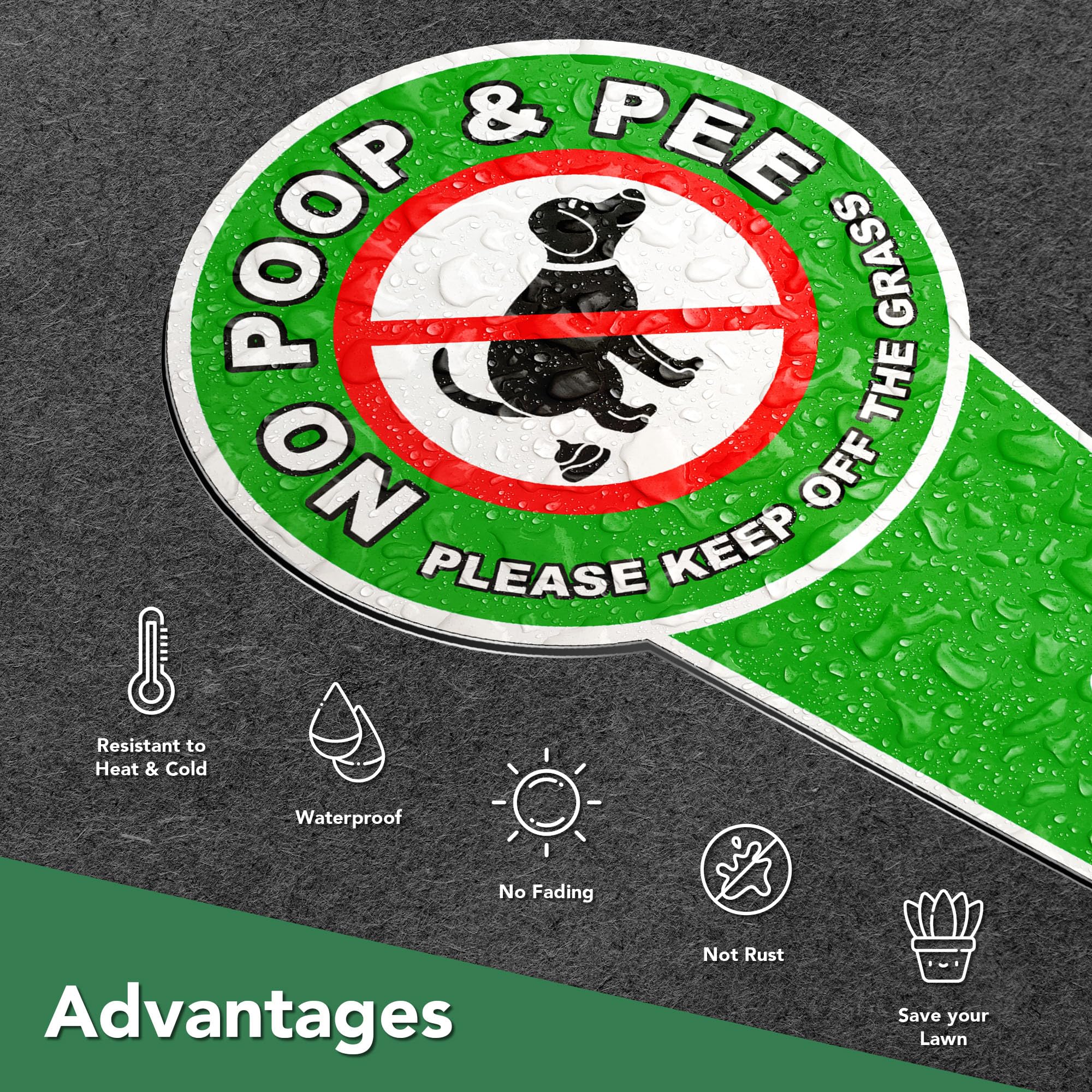 Dimarongton dibond yard sign weatherproof protects grass across seasons