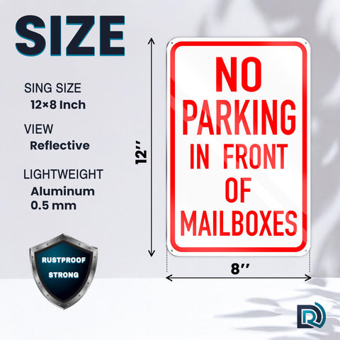 DIMARONGTON do-not-block mailbox sign, durable aluminum for outdoor use.