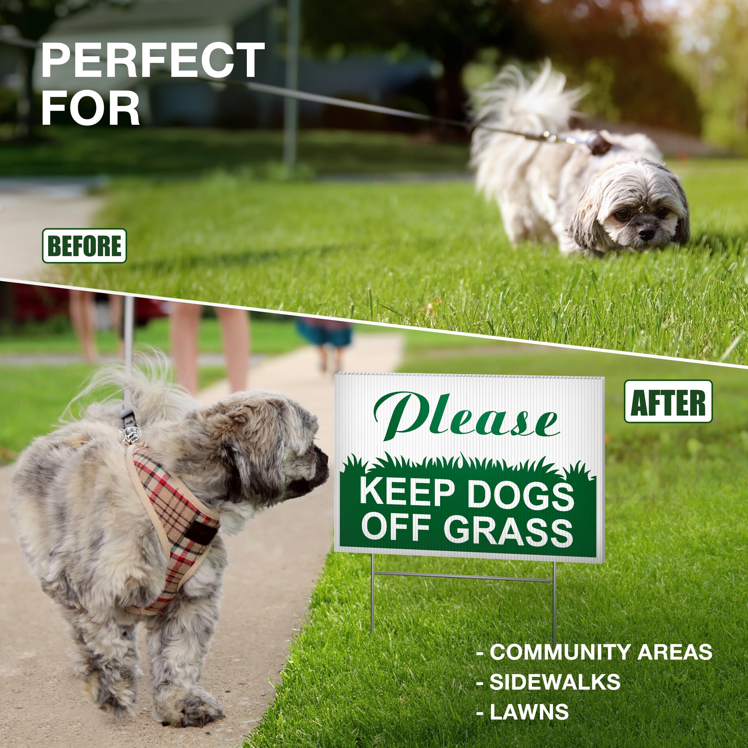 DIMARONGTON dog-off lawn sign 6x9 offers prominent curb appeal and legible messaging.