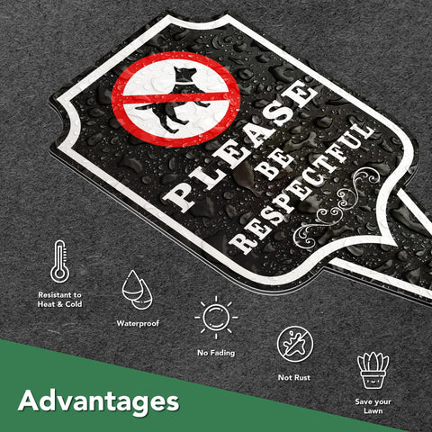 DIMARONGTON Durable Aludibond Dog Sign for outdoor environments.